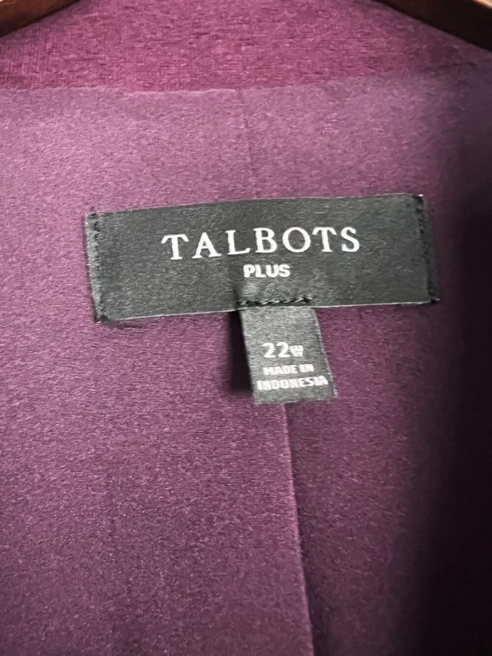 Talbots Woman felted cotton flannel open double-breasted blazer jacket classic - Picture 6 of 8